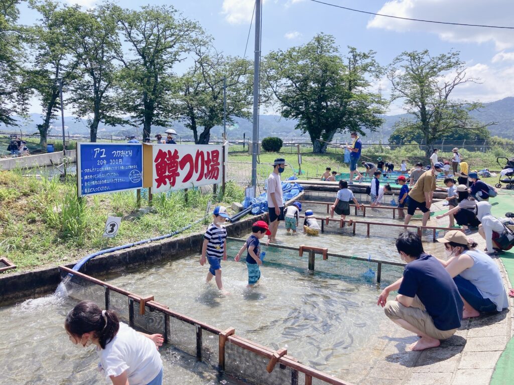 南郷水産センター アユのつかみ取り