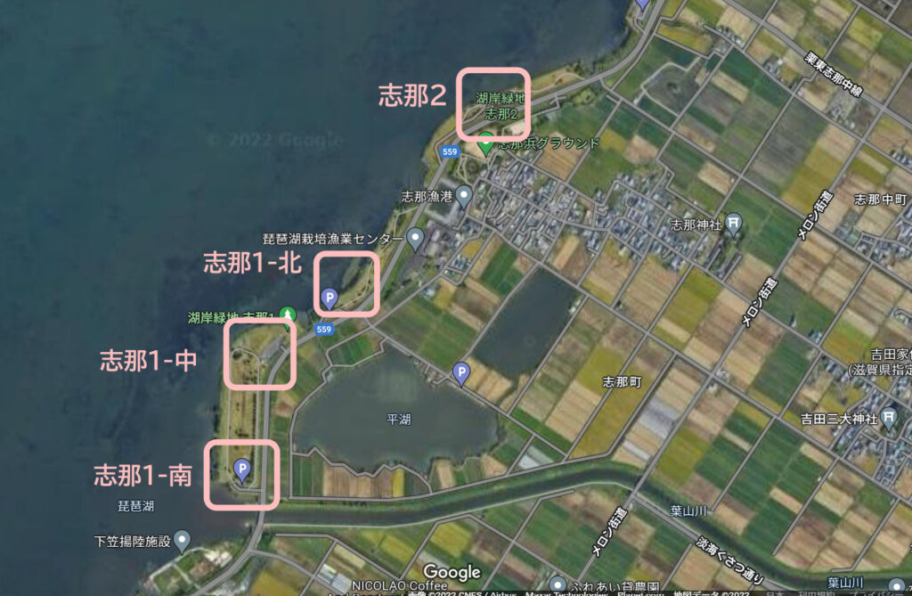 湖岸緑地 志那周辺地図