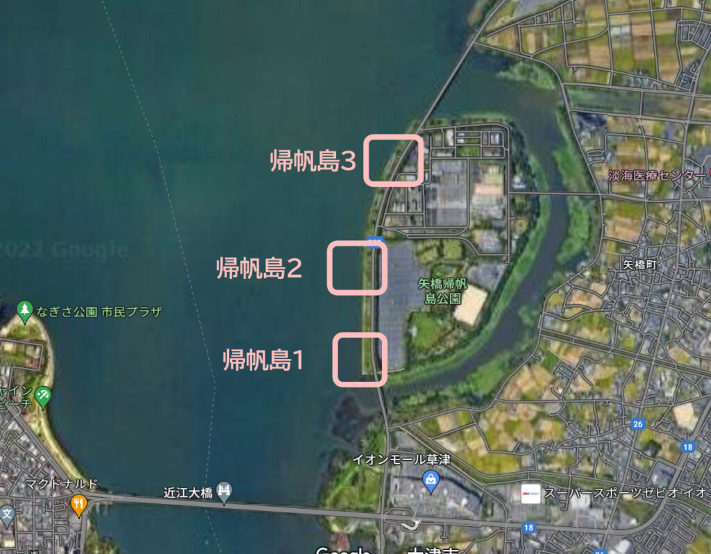 湖岸緑地 帰帆島周辺地図