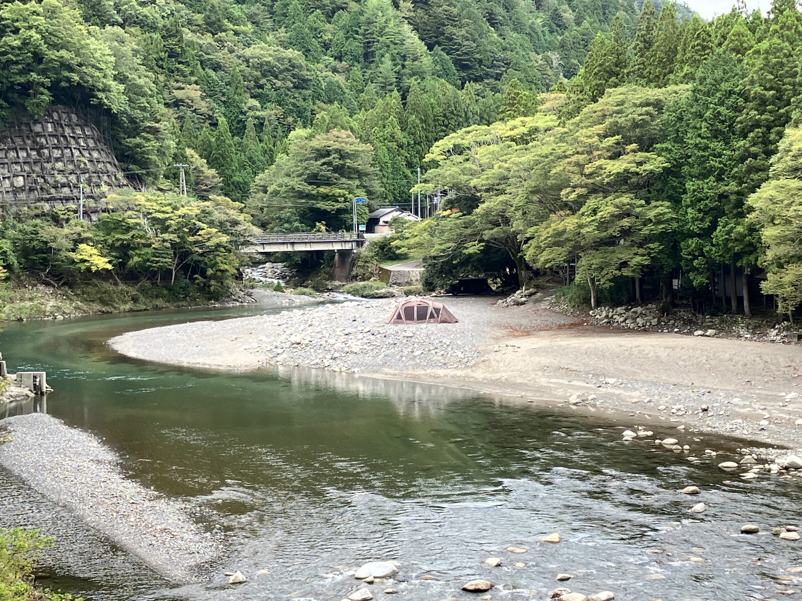 永源寺キャンプ場　川遊び