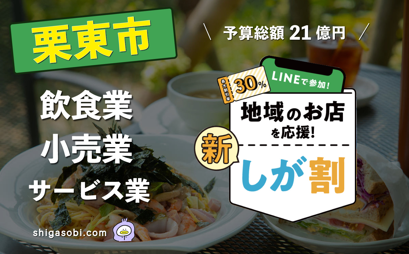 新・しが割 滋賀割第3弾 栗東市（飲食業・小売業・サービス業）